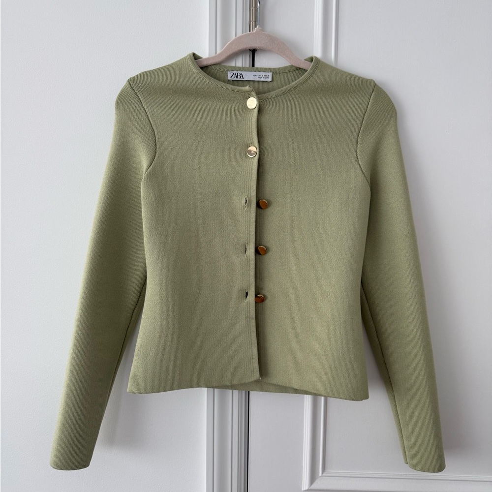 Zara Sage Green Women's Cardigan